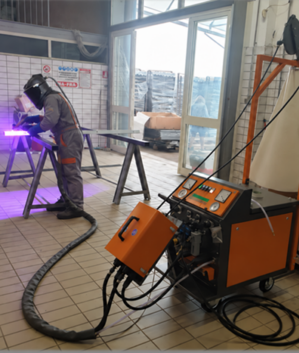Metallization plant powered by drums